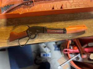 MARX Mini Cap Gun Toys Lot of 14 &4 Cases 9mm Luger 357 Magnum Springfield Rifle - Picture 1 of 8