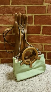 FOSSIL SMALL adorable LIGHT GREEN BOX PURSE/SHOULDER BAG 1828 - Picture 1 of 6