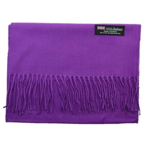 Men Women Unisex 100% Cashmere Warm Plain Scarf Pure Solid Color Wool Scotland - Picture 1 of 38