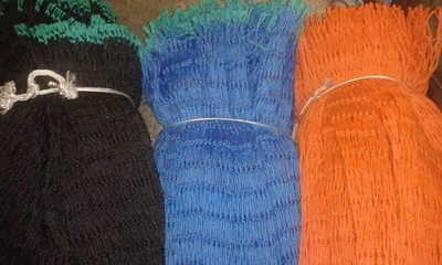 3mm Pot Netting (23kgs) 1000 x 18.5 x 70 - Fishing Twine Nets Orange Blue Black - Image 1 of 2