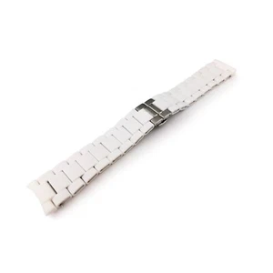 WHITE 23 20mm RUBBER/STEEL Strap Band Bracelet fit Emporio Armani AR5867 AR5859 - Picture 1 of 3