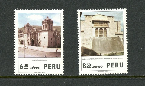 N176  Peru  1974   Churches of Peru   SHORT-SET   2v.   MNH Cover