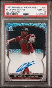 Deyvison De Los Santos 2023 Bowman Chrome Mega Auto Diamondbacks PSA 10 - Picture 1 of 3