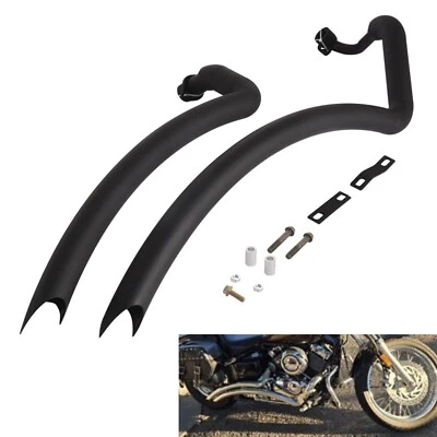 Exhaust Pipe Systems Fit For Yamaha V star 650 XVS650 Dragstar 650 XVS400 Black - Изображение 1 из 4