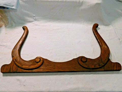 Antique ~ Salvage ~  Oak Mirror Arms Applied Carving             #1709 Cover