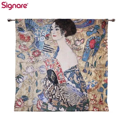 Tapestry Wall Hanging Gustav Klimt Lady With A Fan - Image 1 of 4