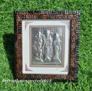 999 Sterling Silver Ram Darbar Statue Idol-Hindu Gods Rama Laxman Sita & Hanuman - Picture 1 of 7