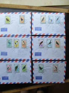 Santa Lucía - Pájaros Nº 380 - 395 en 6 Cartas Aéreas - Decorativas - Imagen 1 de 7