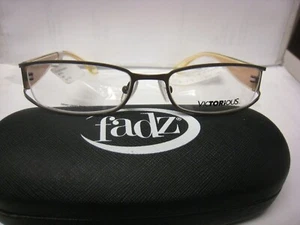 VICTORIOUS EYEGLASS FRAME V405 Style BROWN 50-17-130 AUTHENTIC W/Generic case - Picture 1 of 6