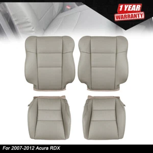 2007 TO 2012 For Acura RDX Front Driver Passenger Perforated Leather Cover Gray - Picture 1 of 12