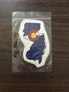 3x3 New Jersey Colorado Flag Vinyl Weatherproof Waterproof Sticker - Picture 1 of 1