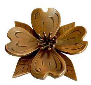 Llamador de puerta náutico para hogar y oficina antiguo de latón con forma de flor - Imagen 1 de 6