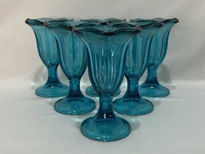 Anchor Hocking Blau Tulpe Parfait Gläser 6er Set - Bild 1 von 8