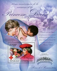 Princess Diana Stamp Red Cross Cambridge Tiara London S/S MNH #3100-3102 - Picture 1 of 12