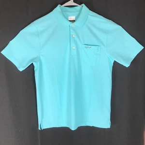 Greg Norman Play Dry Golf Turquoise Aqua Blue Mens Medium M Polo Shirt - Picture 1 of 19