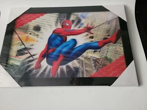 Marvel Spiderman 3D Holographic 18.5 X 13 Inch Framed Picture - Picture 1 of 1
