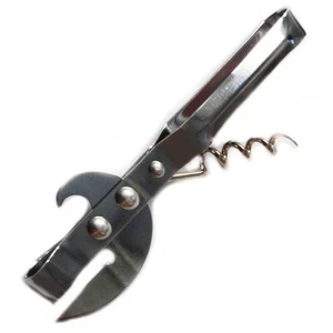Traditional Stab Can Tin Opener Stainless Steel Metal Bottle Cork Screw Home - Picture 1 of 1