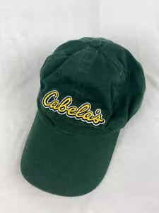 Cabela's Caza Pesca Sombrero Gorra Verde Correa Ajustable Verde Logo Camionero - Imagen 1 de 11