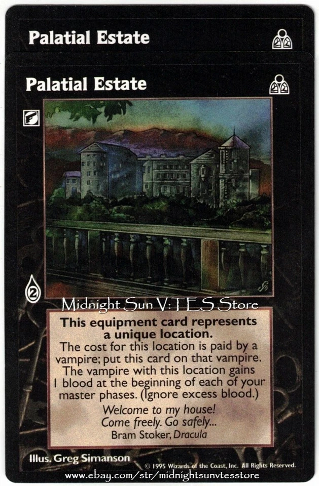 Palatial Estate x2 Dark Sovereigns V:TES VTES Vampire CCG - Image 1 of 1