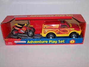 Adventure Play Set Speed Racing Truck & 2 Motorcycles NIB - Picture 1 of 5