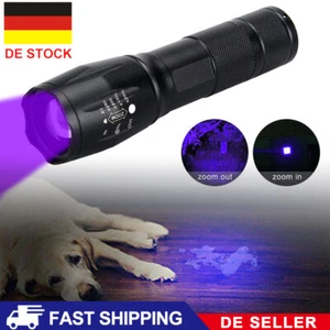 120000lm UV-Taschenlampe Ultra Violet Taschenlampe Schwarzlicht Licht Lampe LED - Bild 1 von 11