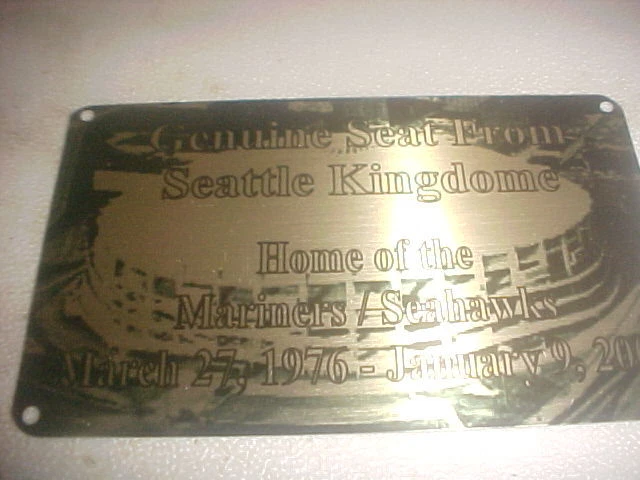 Asiento de estadio SEATTLE KINGDOME PLACA ANTIGUA CASA DE LOS MARINEROS Y HALCONES MARINOS Foto 1 de 1