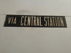 Via CENTRAL STATION - Liverpool Sep1 Destination Bus Blind 28” Gift - Picture 1 of 11