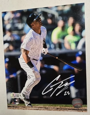Foto firmada por Gleyber Torres 8x10 Beckett Auto New York Yankees de béisbol  Foto 1 de 3
