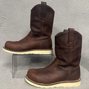 Chippewa Edge Walker Briar Boots Men's 9D Brown Work Waterproof Leather Soft Toe - Picture 1 of 11