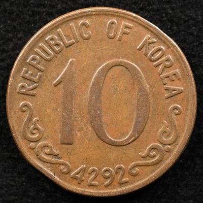 Korea 10 Hwan 1959 (4292), Coin, Inv#I727 - Image 1 of 2