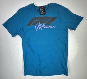 Formula 1 Miami Grand Prix Blue Graphic Shirt Men’s Small Official F1 Merch - Picture 1 of 4