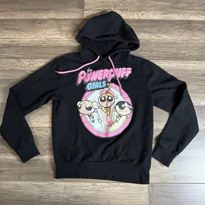 Sudadera con Capucha Powerpuff Girls Cartoon Network Negra Pullover Gráfico Niñas Pequeña Foto 1 de 4