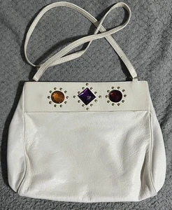 Mali Parmi Made In Italy White Multicoloured Handbag Shoulder Bag - Picture 1 of 4