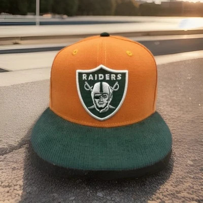 Gorra Oakland LV Raiders New Era 59Fifty "Orange Forest" Talla 7 1/2 Gorra H106 Foto 1 de 4