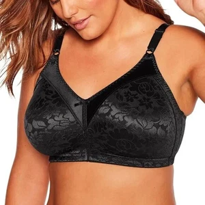 Bali Spitzen BH Damen 42DD doppelter Halt schwarz kabellos Stay-in-Place Träger - Bild 1 von 5