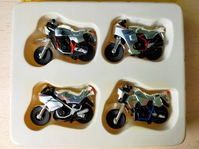Choro Q Bike Takara CHOROBAI Pull Back Toy Chrome Plated Set Of 4 NEW From Japan - Image 1 of 4