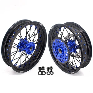 Llantas KKE 3,5/4,25" Supermoto para Suzuki DRZ400SM 2005-2025 disco azul bujes - Imagen 1 de 10