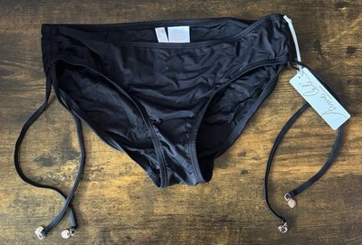 Pantalones de baño Anne Cole Bikini Traje de baño Negro Corbata lateral Talla Mediana M Foto 1 de 4