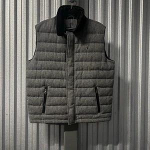 Tommy Hilfiger Chaleco Hombre XL Gris Plumón Pluma Acolchado Mezcla Lana - Imagen 1 de 8