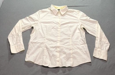 Blusa George Para Mujer XL Elastizada Oficina Femenina Preppy Minimalista Salón Blanca Foto 1 de 4