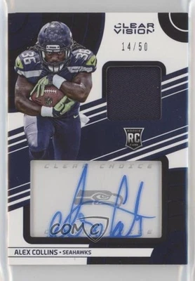 2016 Panini Clear Vision Choice Jersey /50 Alex Collins #10 Rookie Auto RC - Image 1 of 2