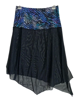 NEU Übergröße Damen Strandrock schwarz bunt Zipfelform Lagenlook Gr. 48,50,52,54 - Bild 1 von 3