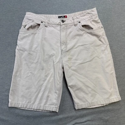 Pantalones Cortos De Pana Y2K Quiksilver De Colección Para Hombres 36 Bermudas Crema Surf Patín Playa 10" Foto 1 de 4