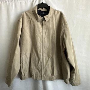 Daniel Cremieux Men's Golf Windbreaker Jacket Lined Soft Shell Khaki XXL #0427 - Picture 1 of 20