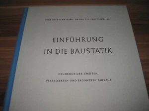 Ernst Chwalla: Einführung in die Baustatik (Stahlbau 1954) Vintage Fachbuch Z2 - Bild 1 von 17