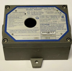 GM GENERAL MONITORS Model IR4000S Combustible Gas Single Point Monitor 32563-1 - Picture 1 of 5