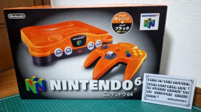 NUEVO Nintendo 64 Daiei Hawks Naranja Transparente N64 *SANTO GRIAL - CAJA LIMPIA* Foto 1 de 4
