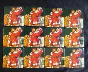 Lot of 12 Retro Coca Cola Santa Claus Christmas Cork Back Drink Coasters NOS vtg - Picture 1 of 4