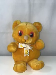 "Oso de peluche naranja vintage con ojos de plástico 11""" - Imagen 1 de 5