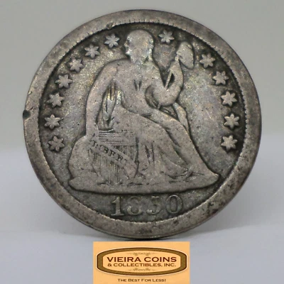 1850 Liberty Seated Silver Dime - #C26245NQ - Image 1 of 2